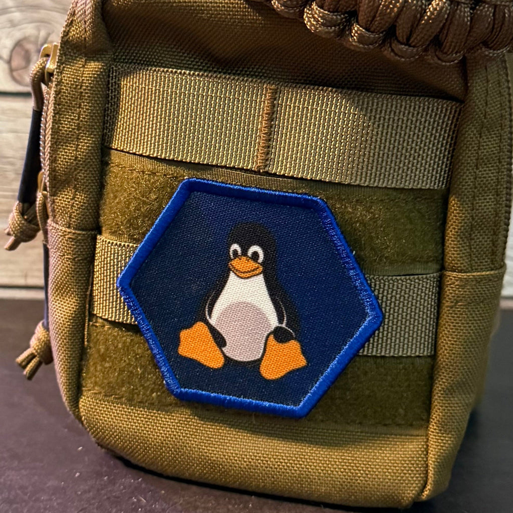 Linux Tux Penguin Morale Patch | Made in USA | VELCRO® Brand Hook Backing