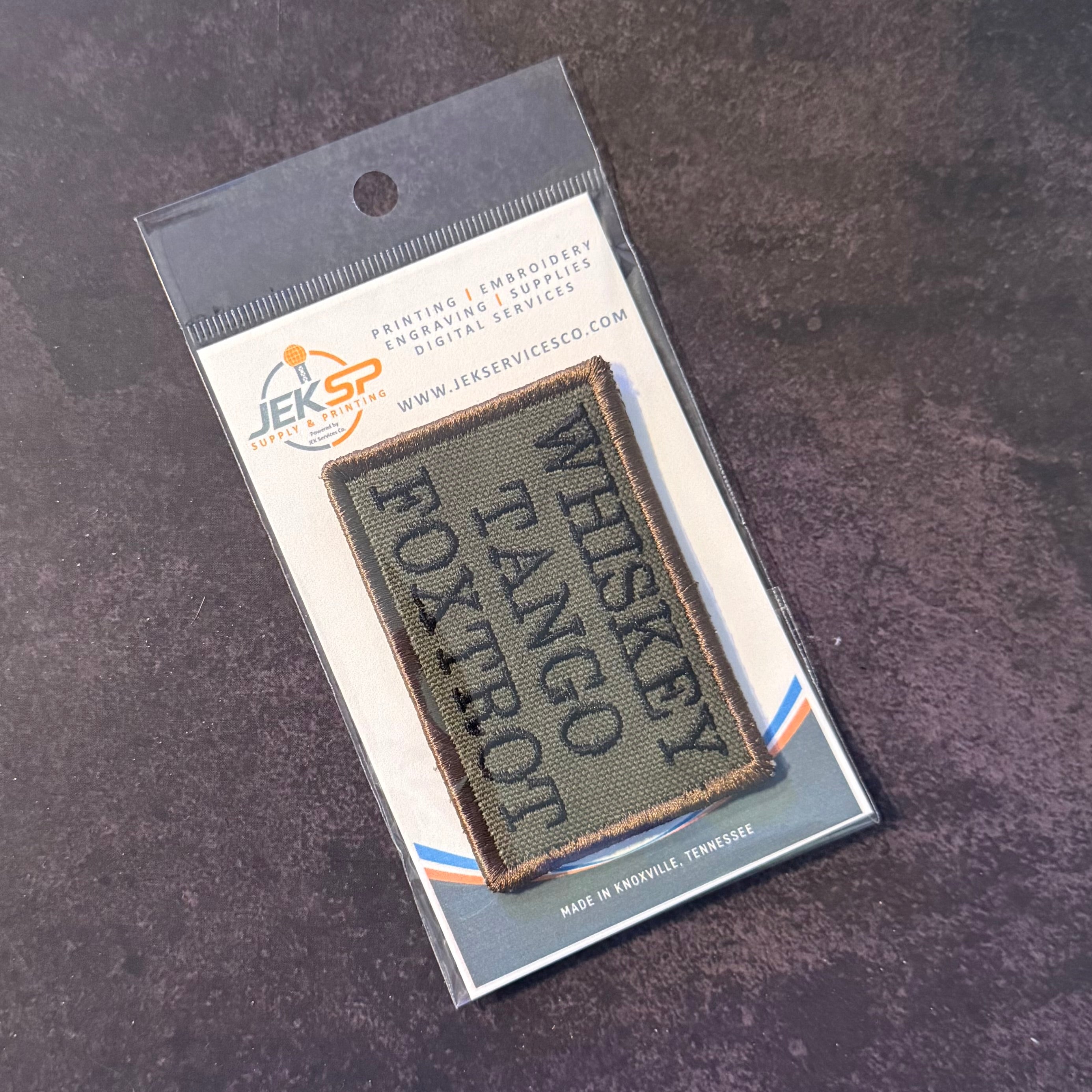 Whiskey Tango Foxtrot WTF Funny Morale Patch, 2x3" | Made in USA | VELCRO® Brand Hook Backing