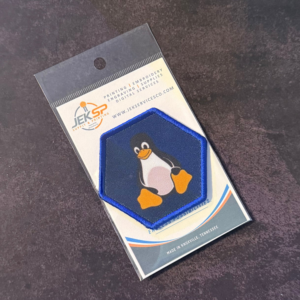 Linux Tux Penguin Morale Patch | Made in USA | VELCRO® Brand Hook Backing