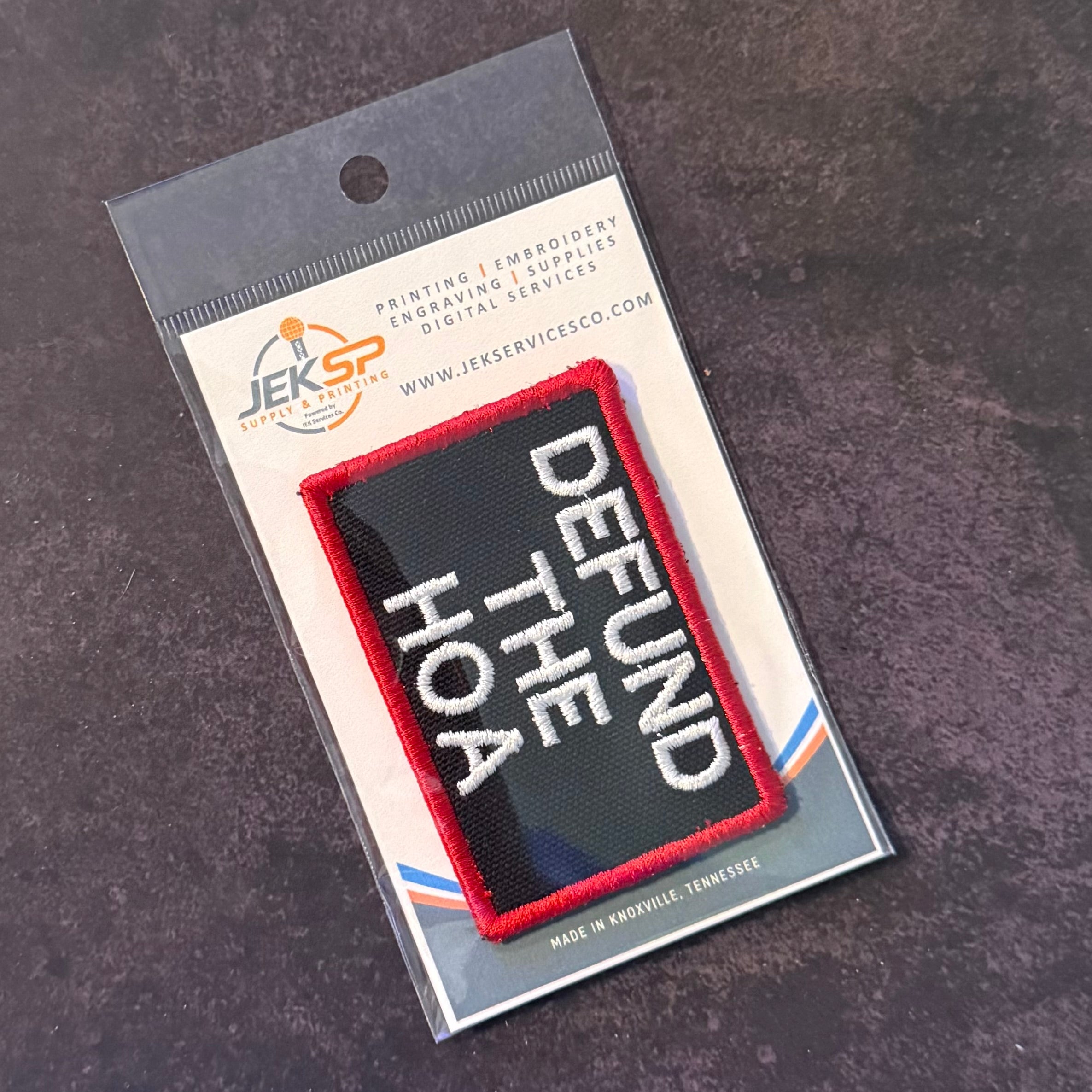 Defund the HOA Funny Morale Patch, 2x3" | Made in USA | VELCRO® Brand Hook Backing