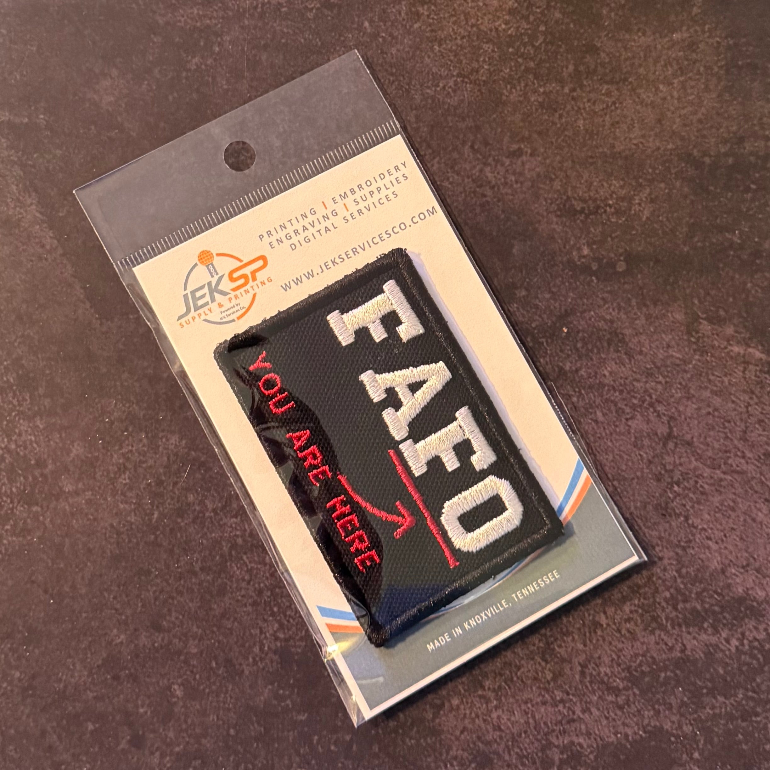 FAFO Funny Morale Patch, 2x3" | Made in USA | VELCRO® Brand Hook Backing
