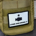 Bourbon Whiskey Come and Drink It Funny Morale Patch | Made in USA | VELCRO® Brand Hook Backing