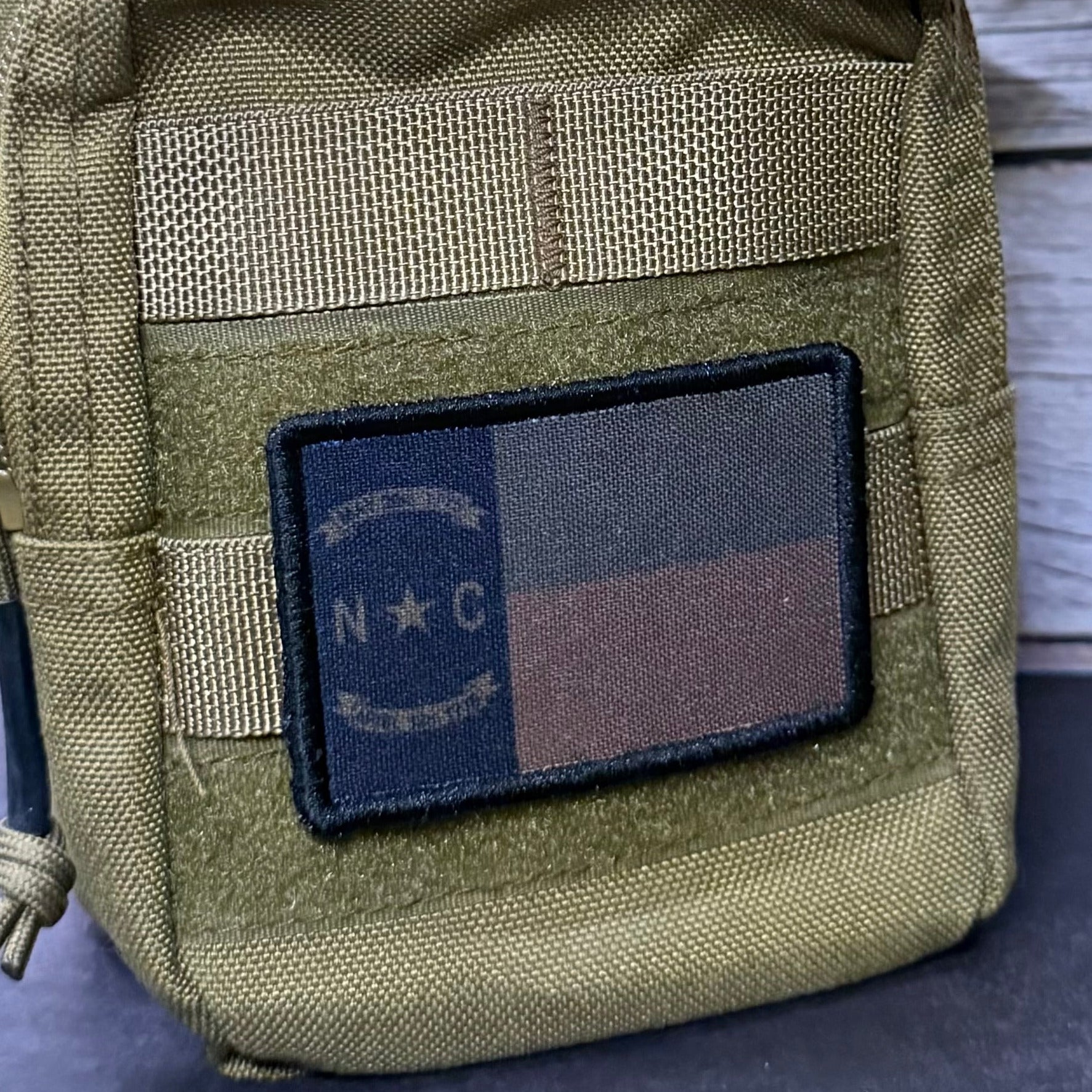 North Carolina State Flag Patch | Made in USA | VELCRO® Brand Hook Backing