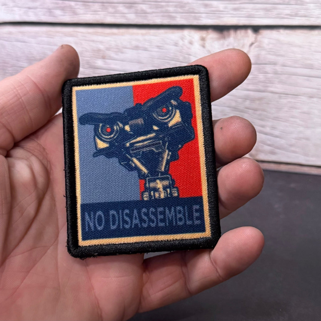 No Disassemble Funny Morale Patch | Made in USA | VELCRO® Brand Hook Backing
