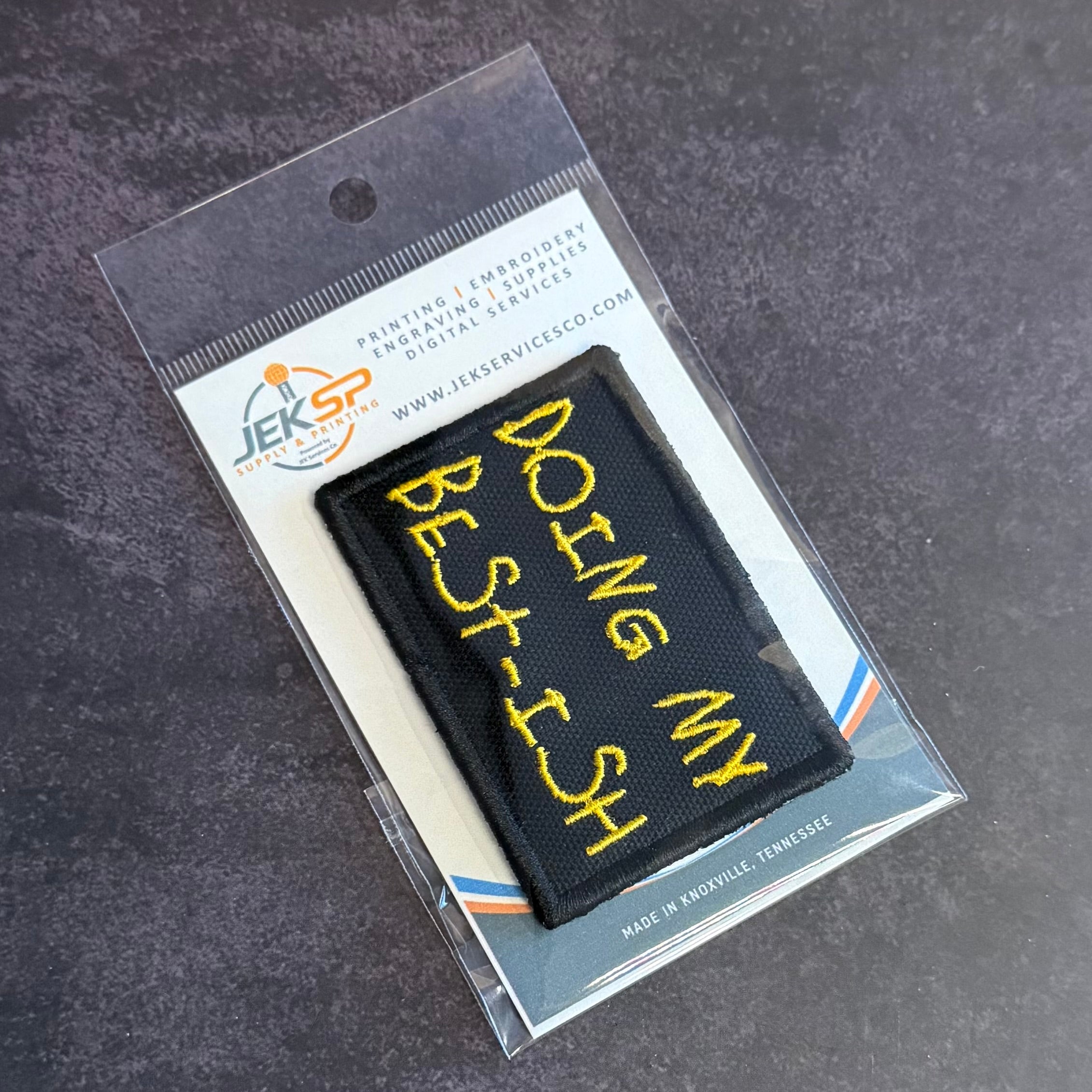 Doing My Best-ish Funny Morale Patch, 2x3" | Made in USA | VELCRO® Brand Hook Backing