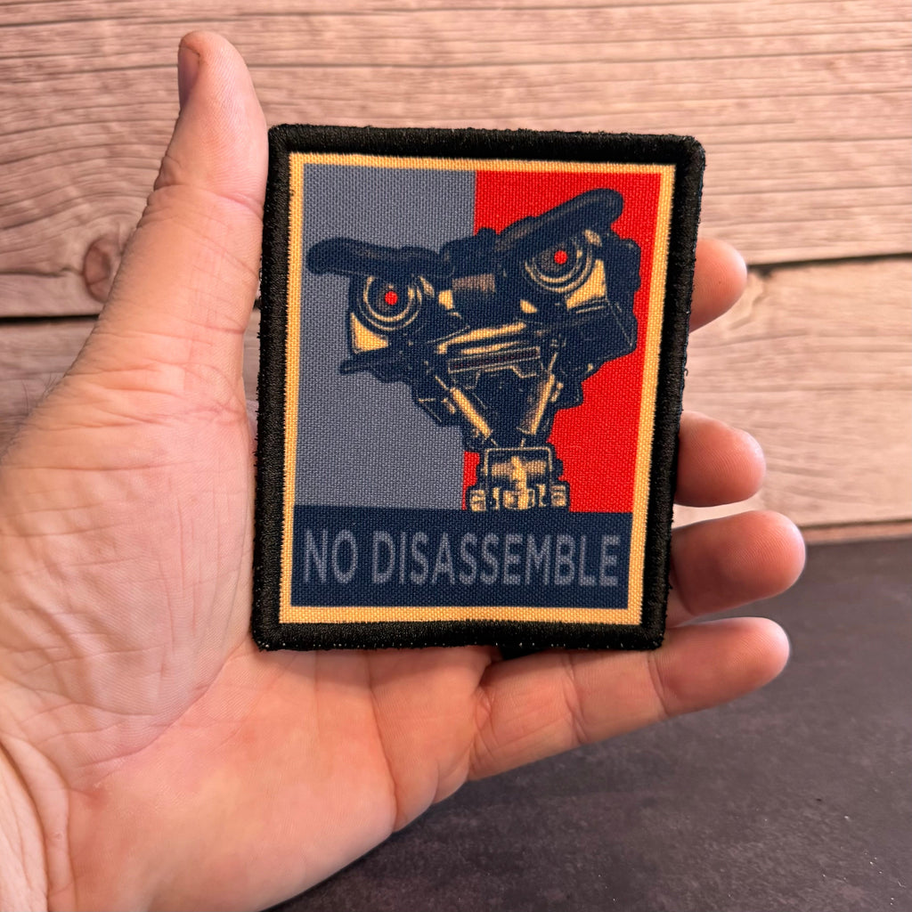 No Disassemble Funny Morale Patch | Made in USA | VELCRO® Brand Hook Backing