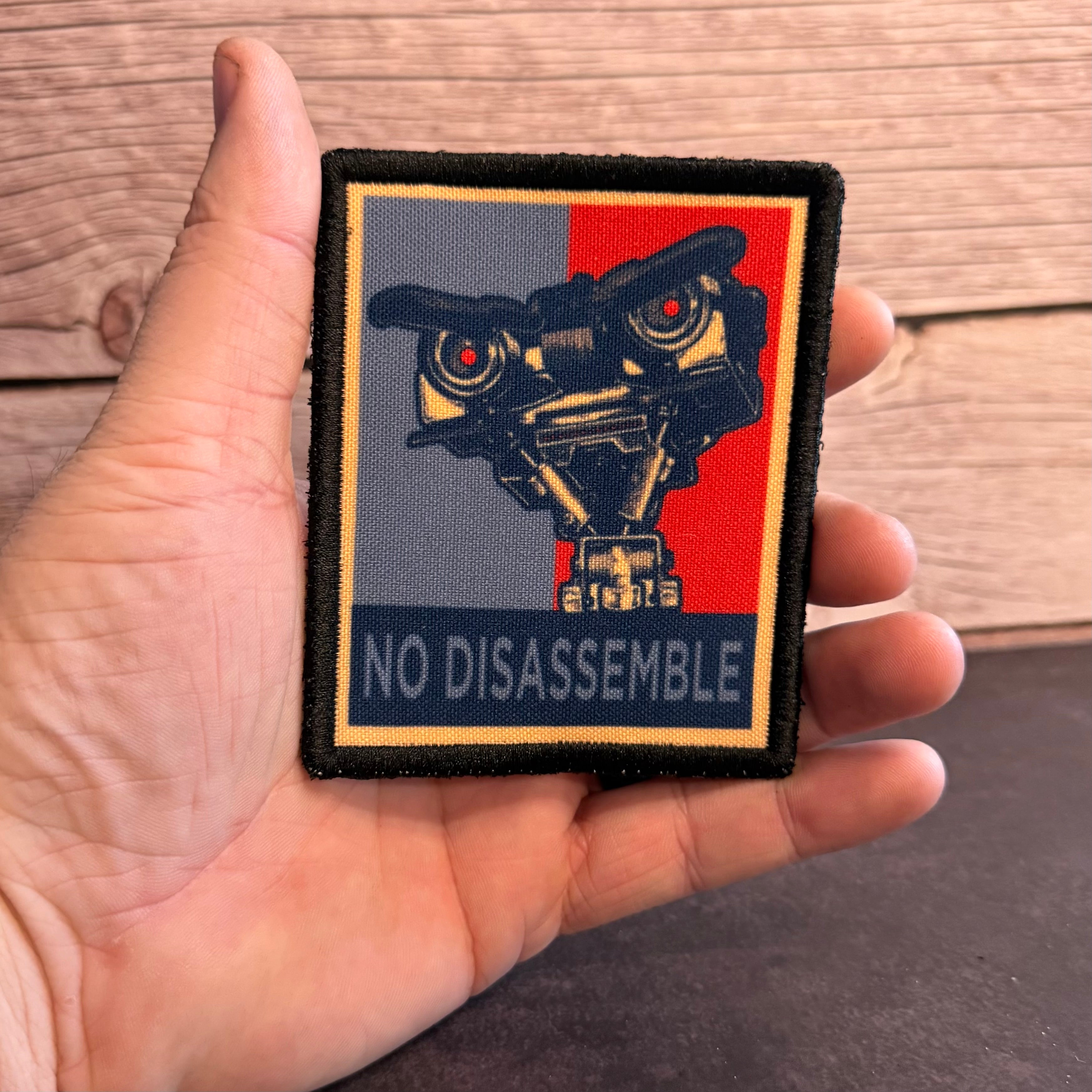 No Disassemble Funny Morale Patch | Made in USA | VELCRO® Brand Hook Backing
