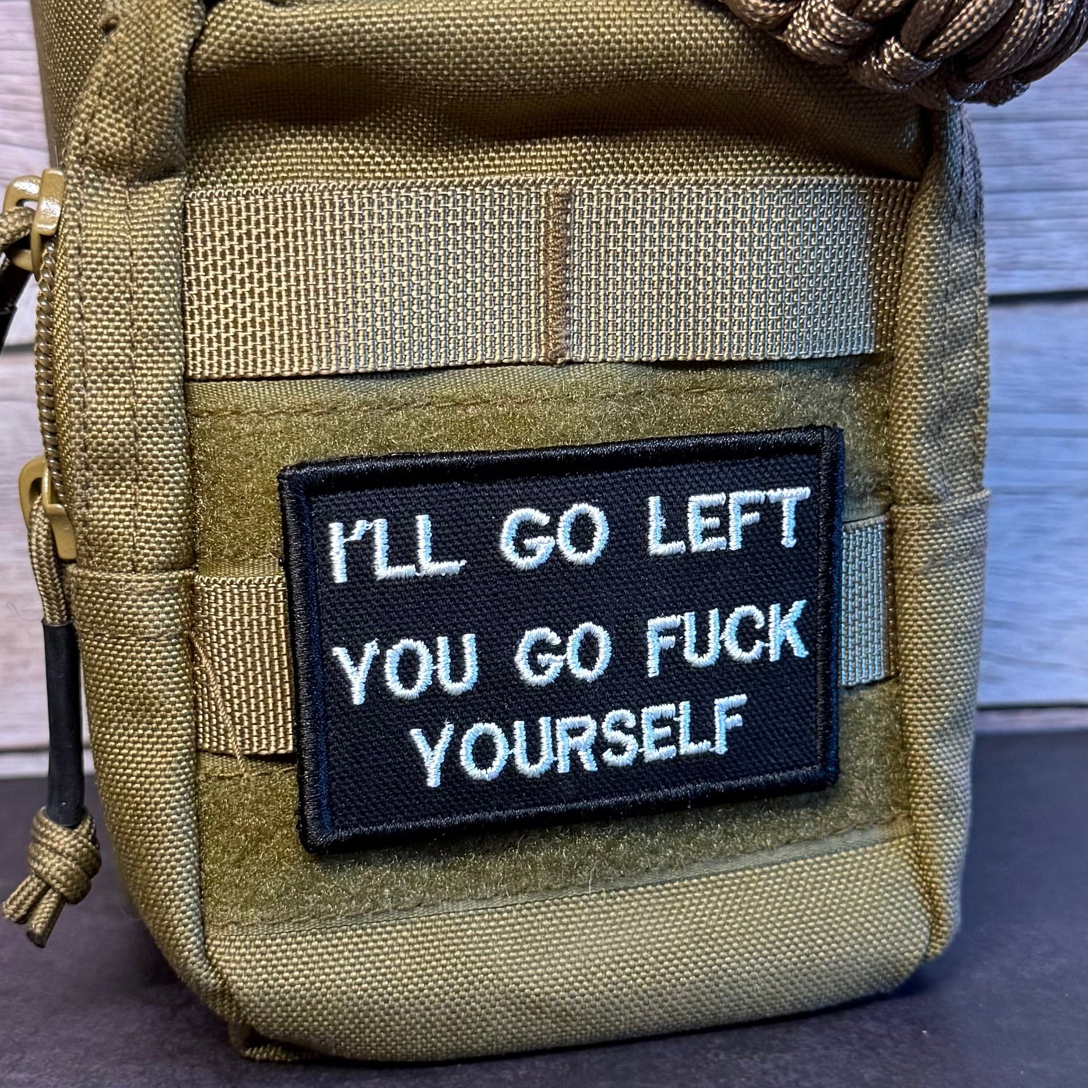 Go F*ck Yourself Funny Morale Patch, 2x3" | Made in USA | VELCRO® Brand Hook Backing