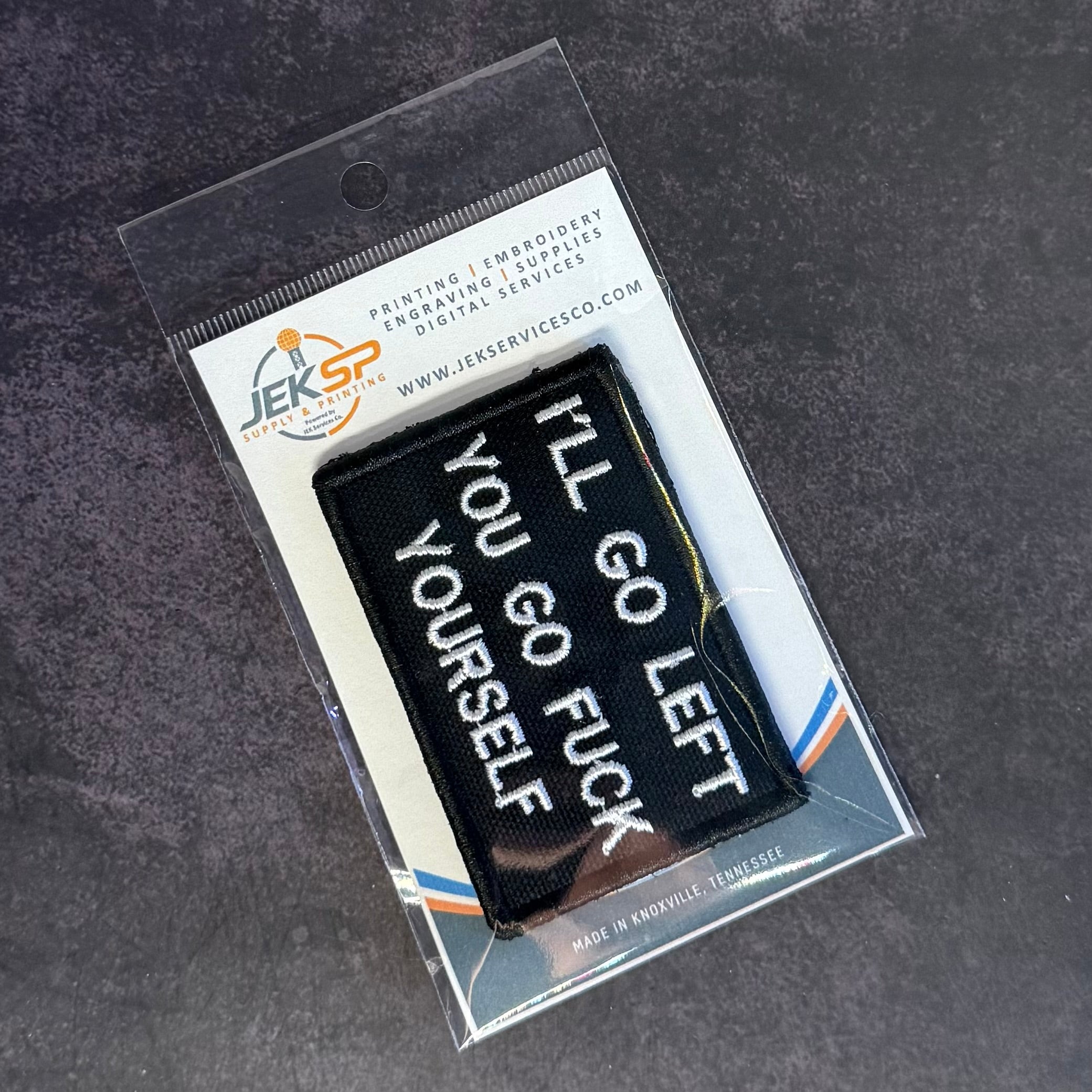 Go F*ck Yourself Funny Morale Patch, 2x3" | Made in USA | VELCRO® Brand Hook Backing