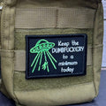 Keep the Dumbfuckery To A Minimum Funny Morale Patch, 2x3" | Made in USA | VELCRO® Brand Hook Backing