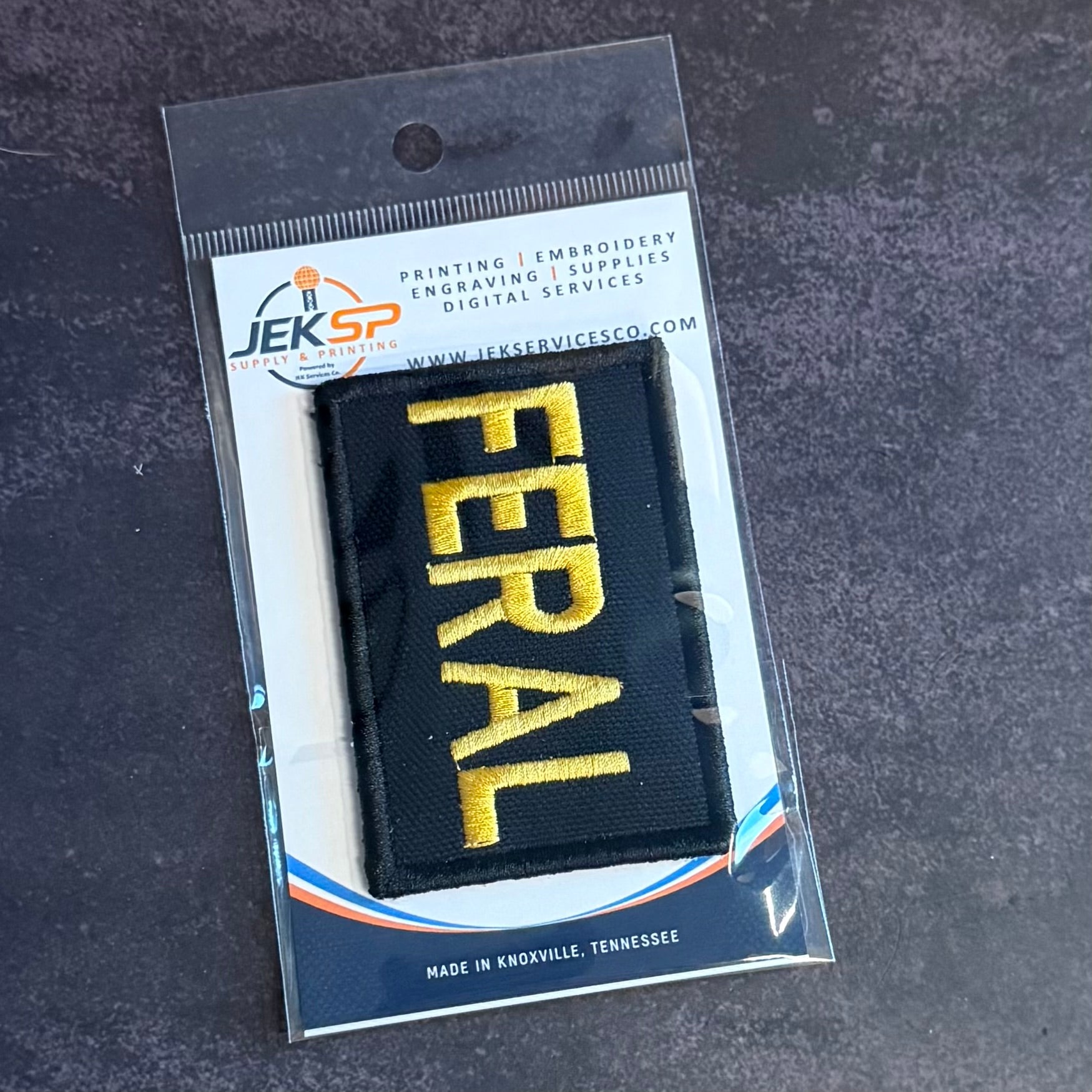 Feral & Wild Funny Morale Patch, 2x3" | Made in USA | VELCRO® Brand Hook Backing