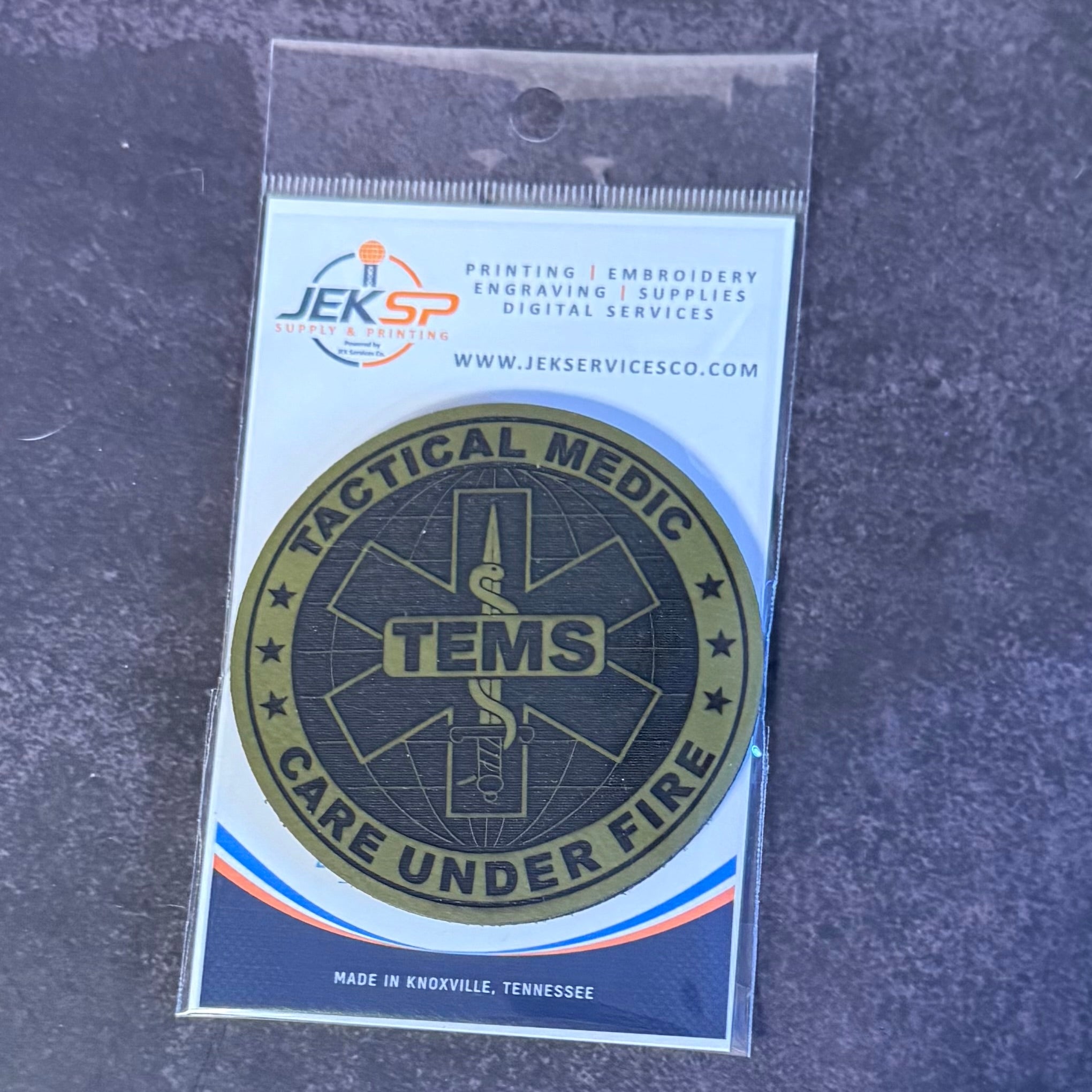 Tactical EMS Medic Team Morale Patch, 3" Round | Made in USA | VELCRO® Brand Hook Backing