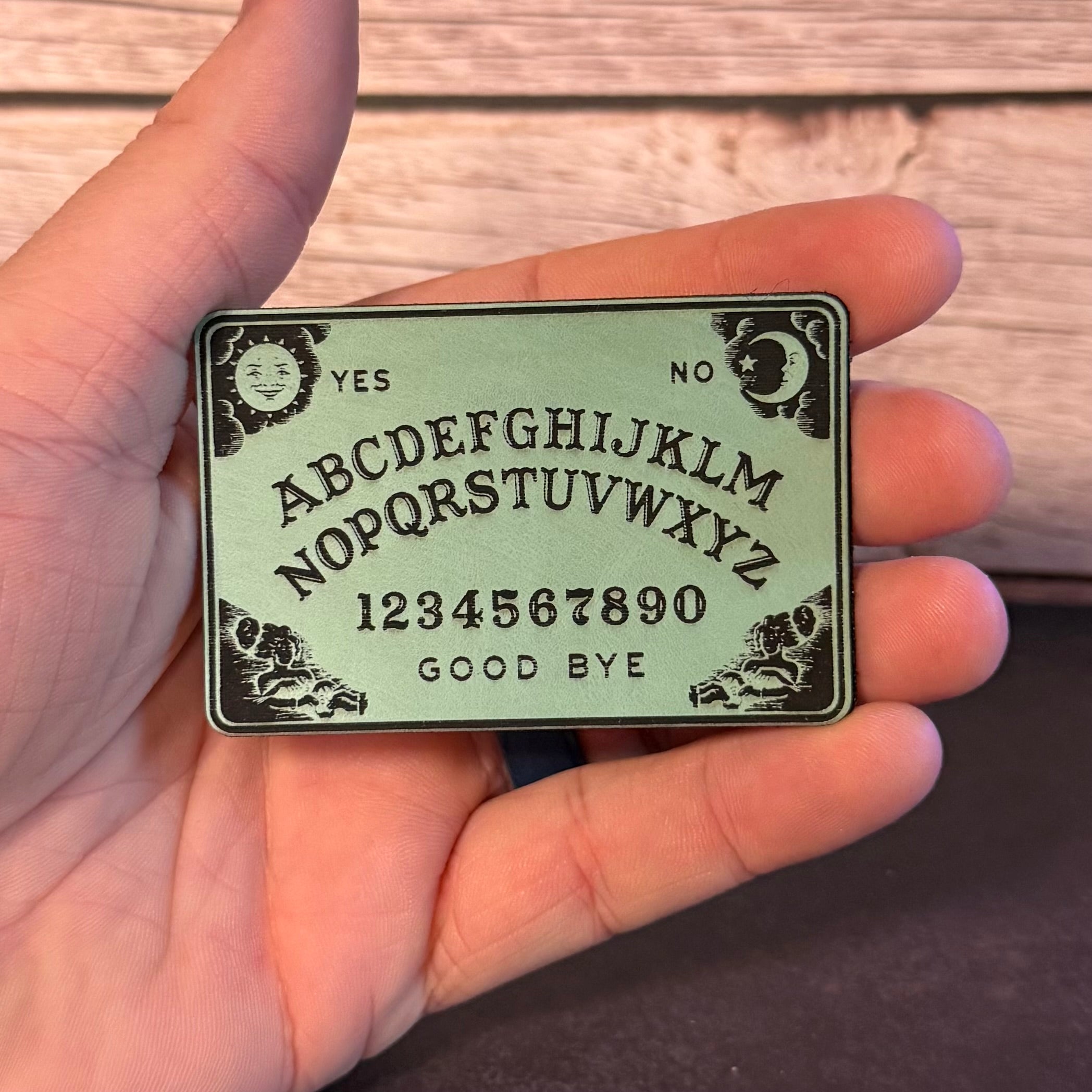 Ouija Talking Spirit Board Funny Morale Patch, 2x3" | Made in USA | VELCRO® Brand Hook Backing