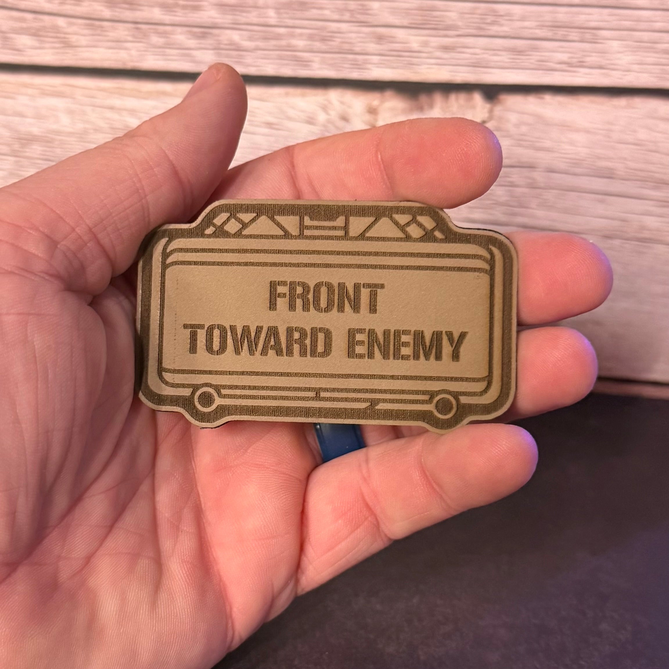 Claymore Mine “Front Toward Enemy” Funny Morale Patch | Made in USA | VELCRO® Brand Hook Backing