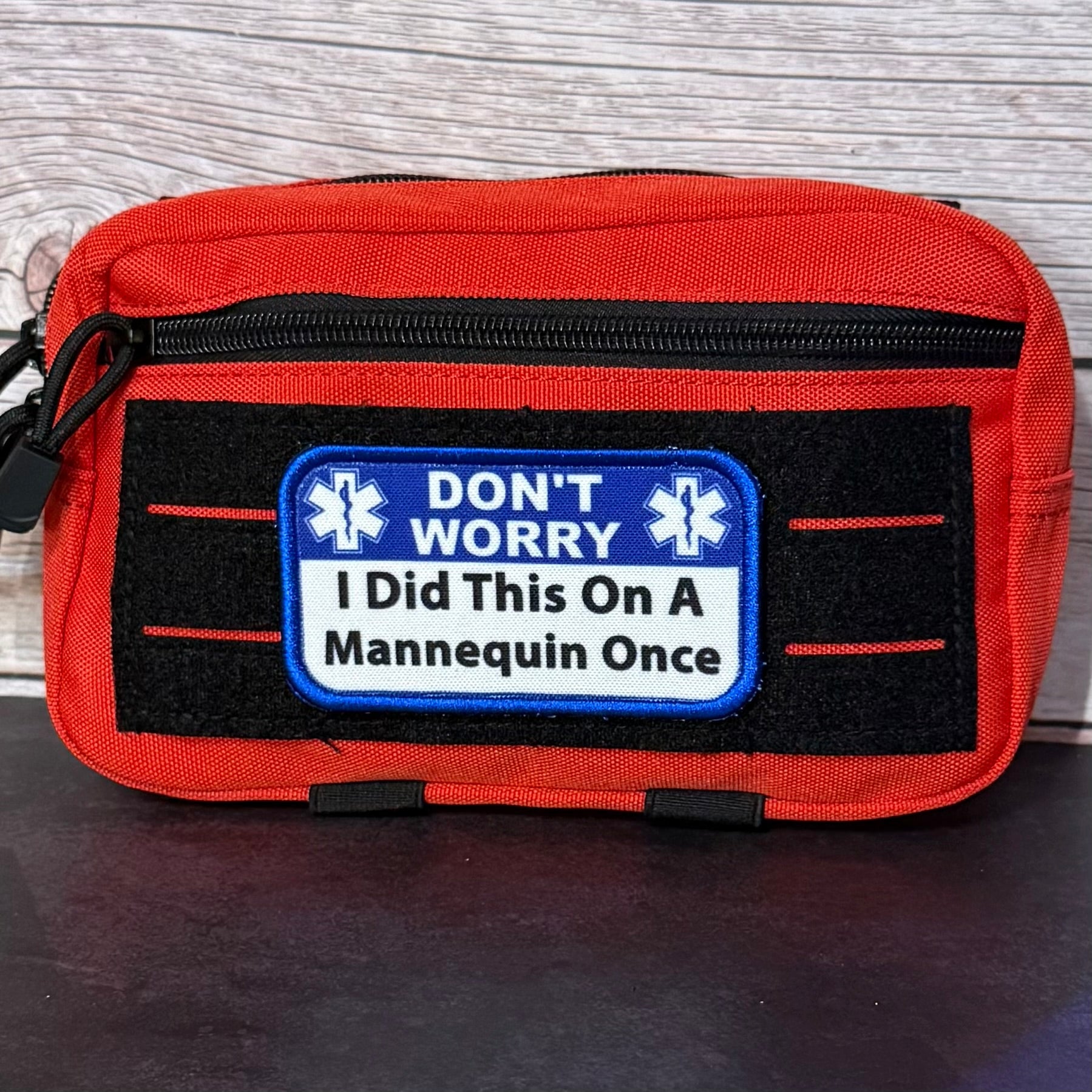 Don’t Worry I Did This On A Mannequin Once Funny Morale Patch, 2.25x4" | Made in USA | VELCRO® Brand Hook Backing