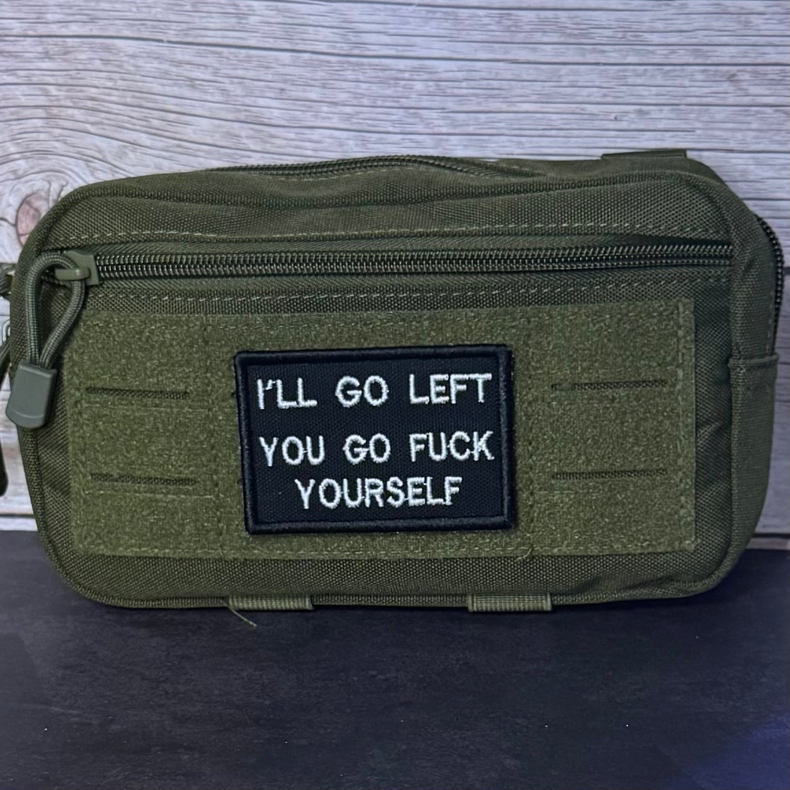 Go F*ck Yourself Funny Morale Patch, 2x3" | Made in USA | VELCRO® Brand Hook Backing