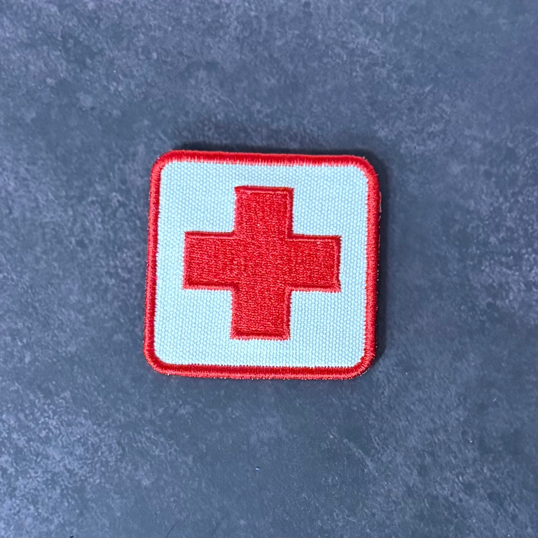 Med-Kit IFAK First-Aid Pouch ID Patch, 2.5x2.5" | Made in USA | VELCRO® Brand Hook Backing