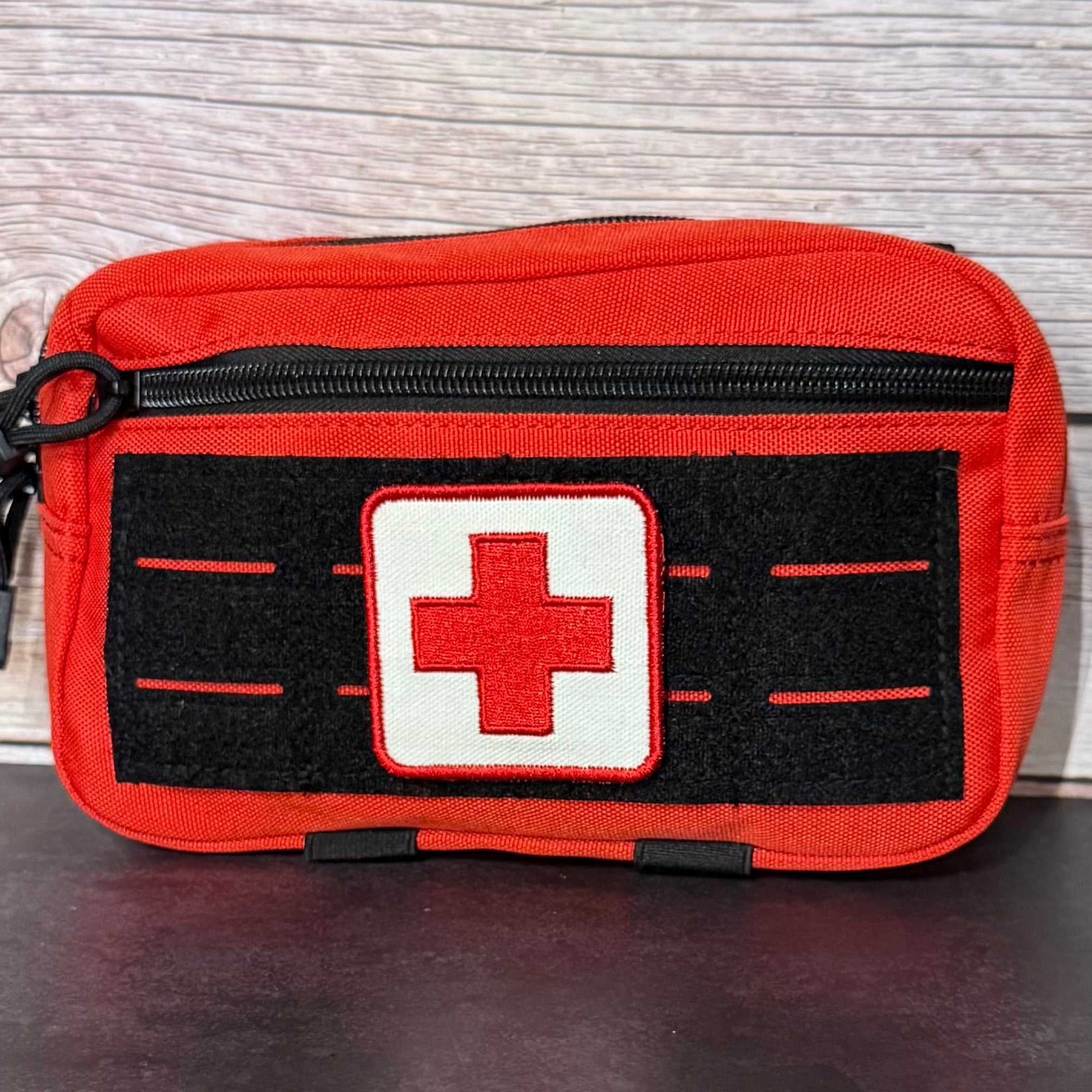 Med-Kit IFAK First-Aid Pouch ID Patch, 2.5x2.5" | Made in USA | VELCRO® Brand Hook Backing