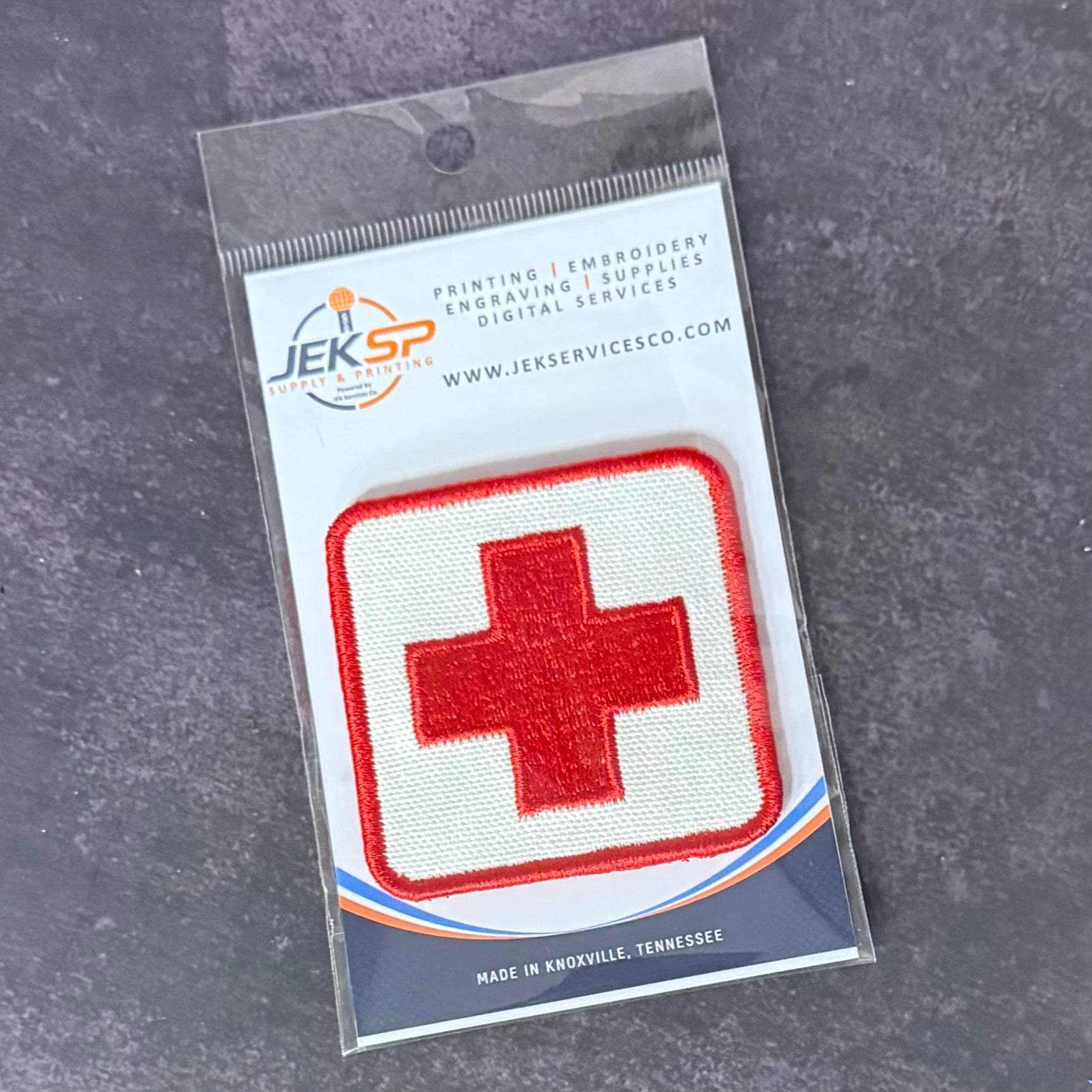 Med-Kit IFAK First-Aid Pouch ID Patch, 2.5x2.5" | Made in USA | VELCRO® Brand Hook Backing