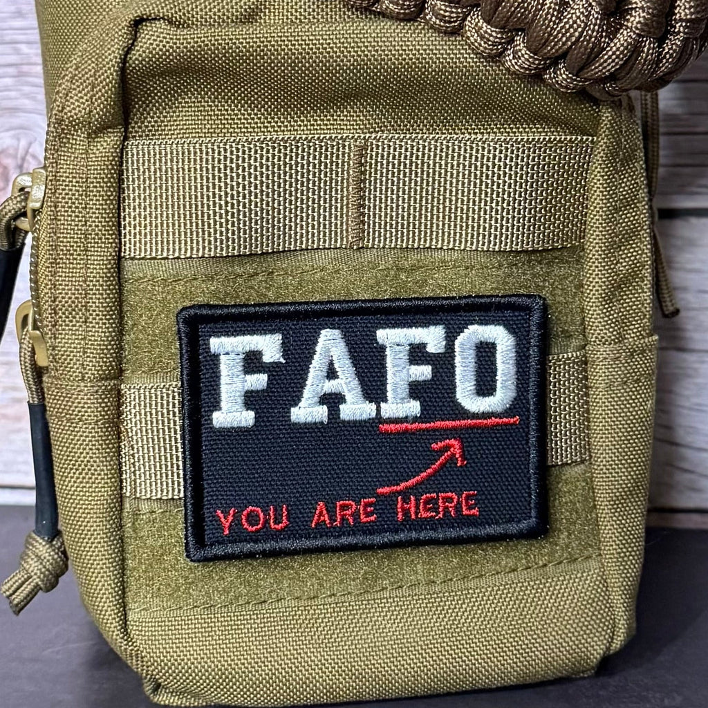 FAFO Funny Morale Patch, 2x3" | Made in USA | VELCRO® Brand Hook Backing