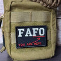 FAFO Funny Morale Patch, 2x3" | Made in USA | VELCRO® Brand Hook Backing
