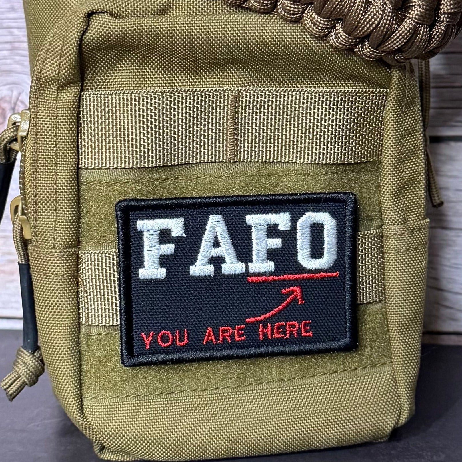 FAFO Funny Morale Patch, 2x3" | Made in USA | VELCRO® Brand Hook Backing