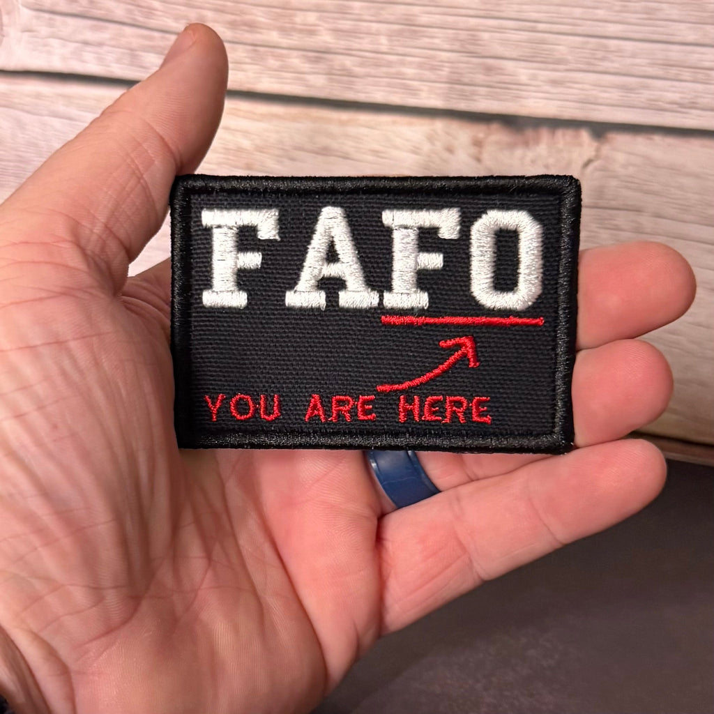 FAFO Funny Morale Patch, 2x3" | Made in USA | VELCRO® Brand Hook Backing