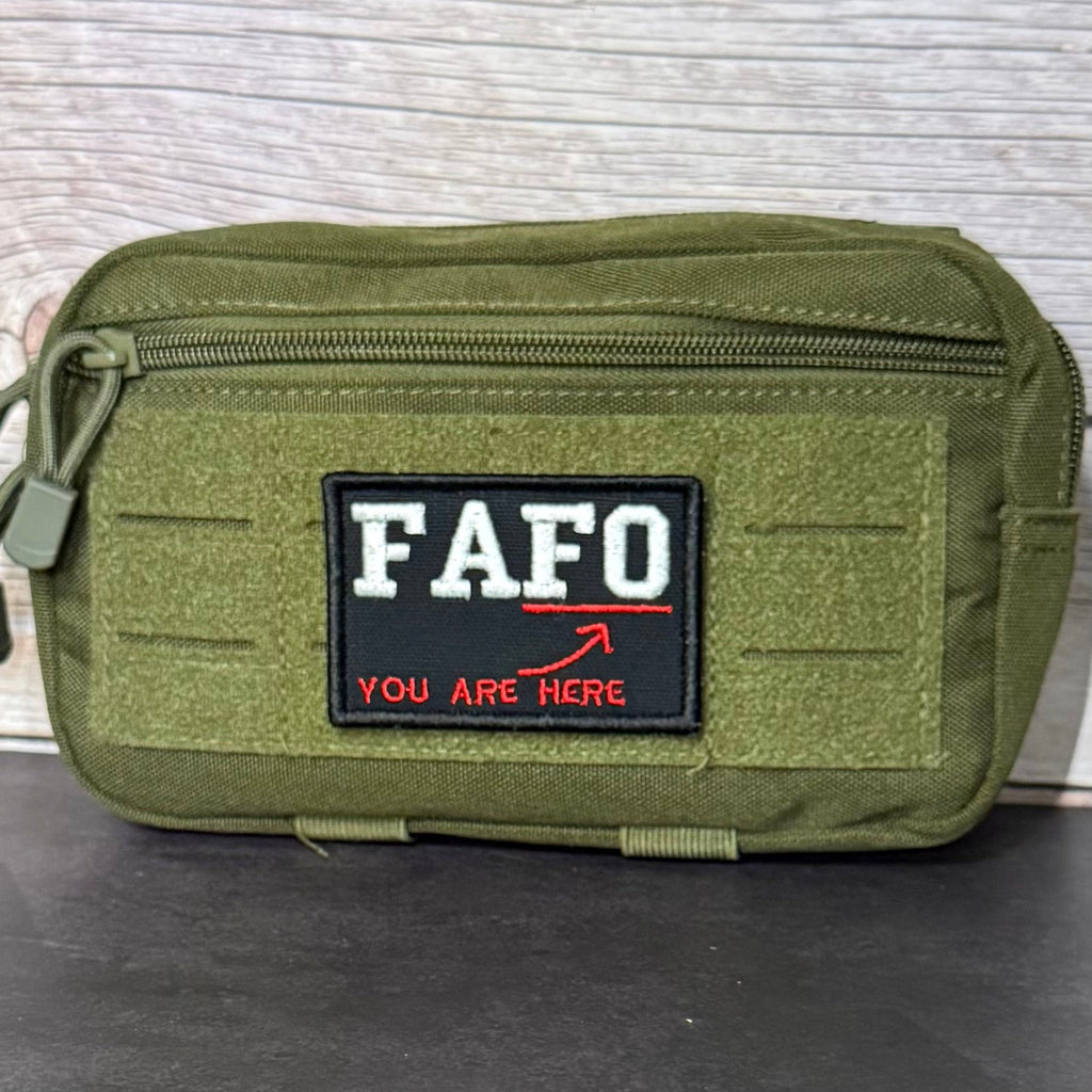 FAFO Funny Morale Patch, 2x3" | Made in USA | VELCRO® Brand Hook Backing