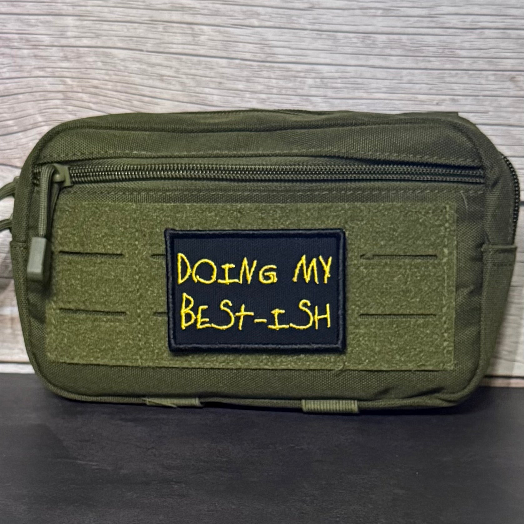Doing My Best-ish Funny Morale Patch, 2x3" | Made in USA | VELCRO® Brand Hook Backing