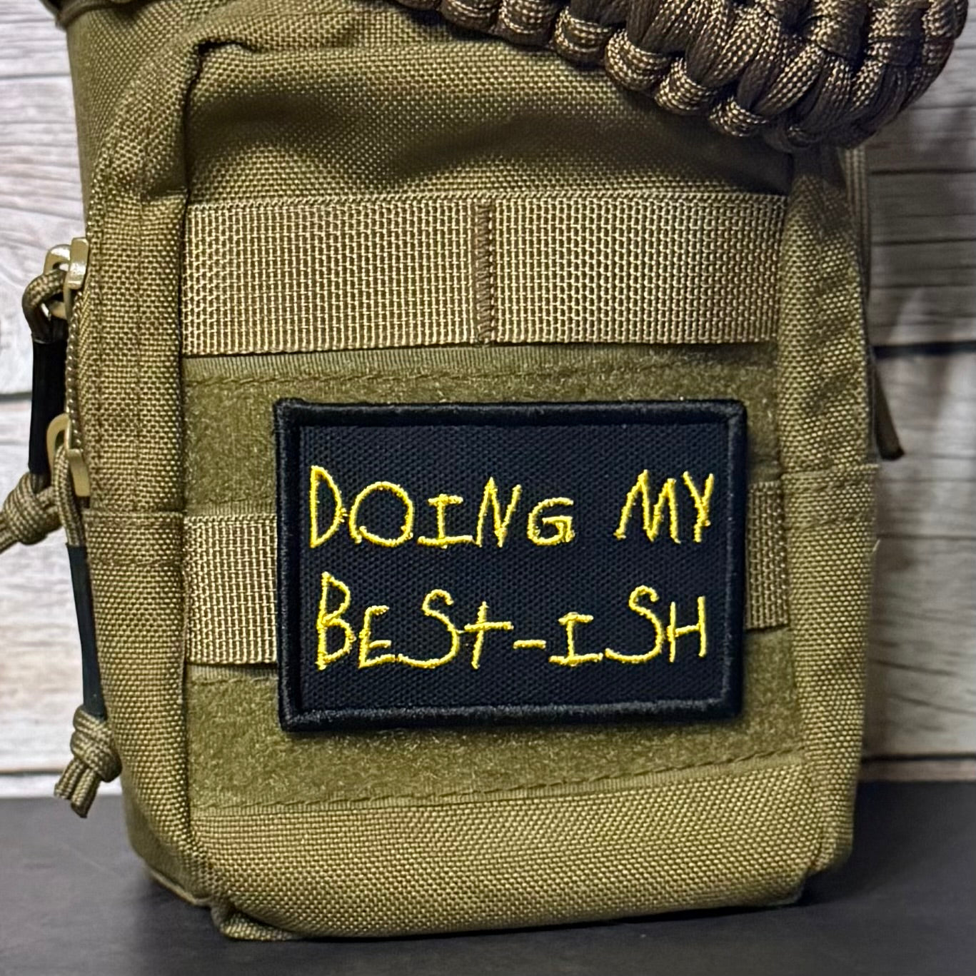 Doing My Best-ish Funny Morale Patch, 2x3" | Made in USA | VELCRO® Brand Hook Backing