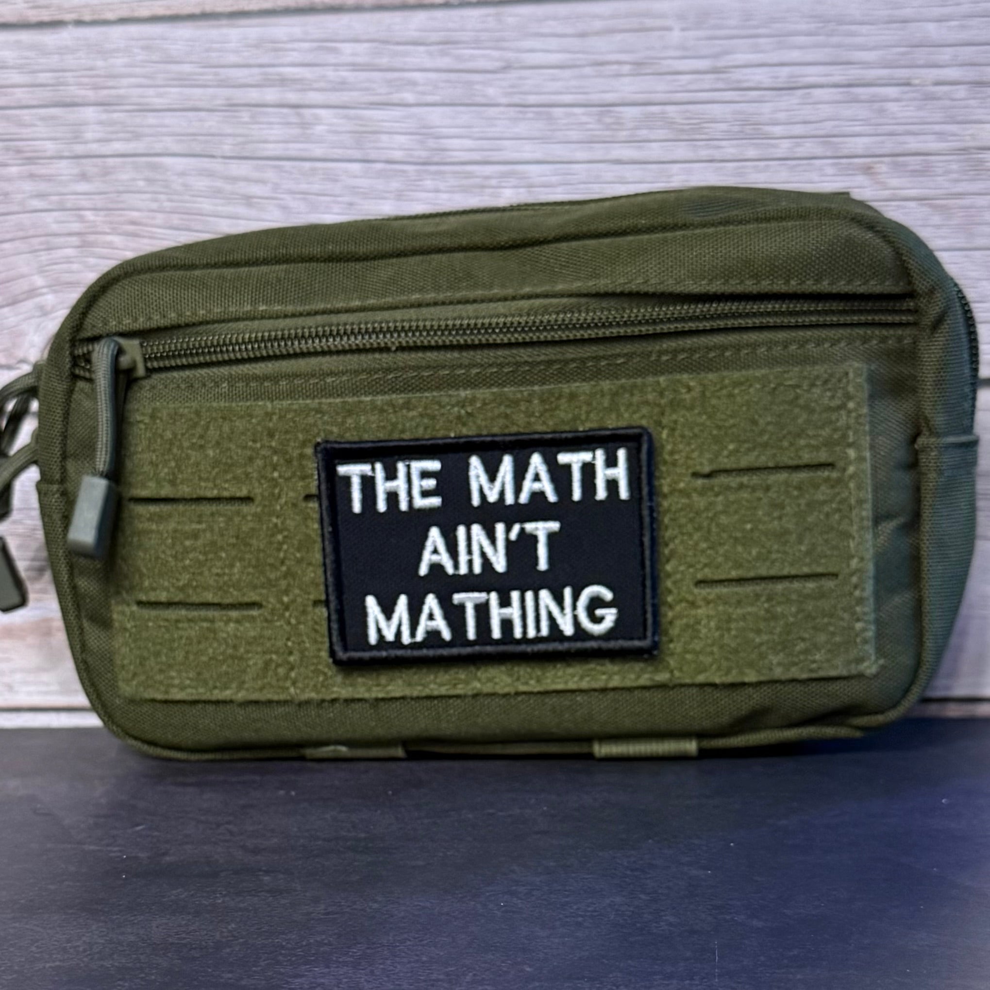 The Math Ain't Mathing Funny Morale Patch, 2x3" | Made in USA | VELCRO® Brand Hook Backing