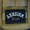 Irish Whiskey Upside Down Funny Morale Patch, 2x3" | Made in USA | VELCRO® Brand Hook Backing