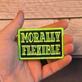 Morally Flexible Funny Morale Patch, 2x3" | Made in USA | VELCRO® Brand Hook Backing
