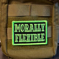 Morally Flexible Funny Morale Patch, 2x3" | Made in USA | VELCRO® Brand Hook Backing