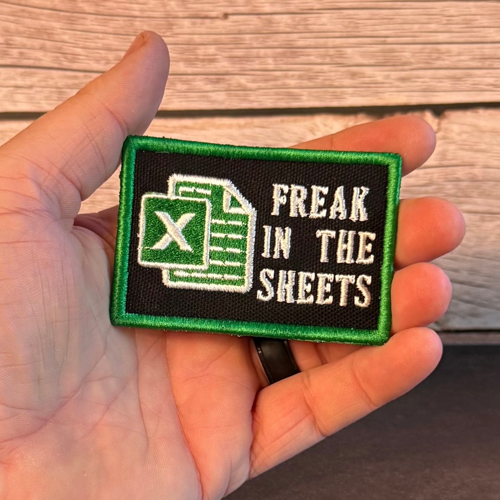 Freak In The Sheets Funny CPA Morale Patch, 2x3" | Made in USA | VELCRO® Brand Hook Backing
