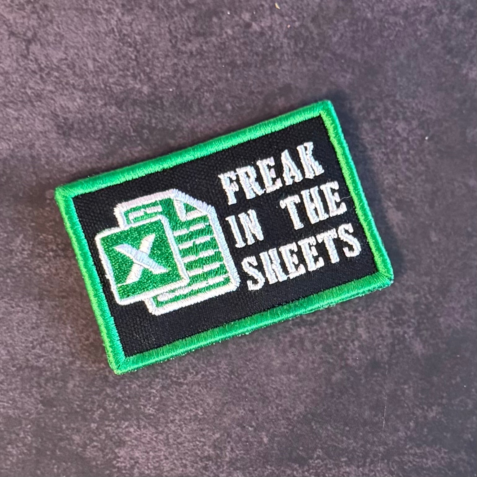 Freak In The Sheets Funny CPA Morale Patch, 2x3" | Made in USA | VELCRO® Brand Hook Backing
