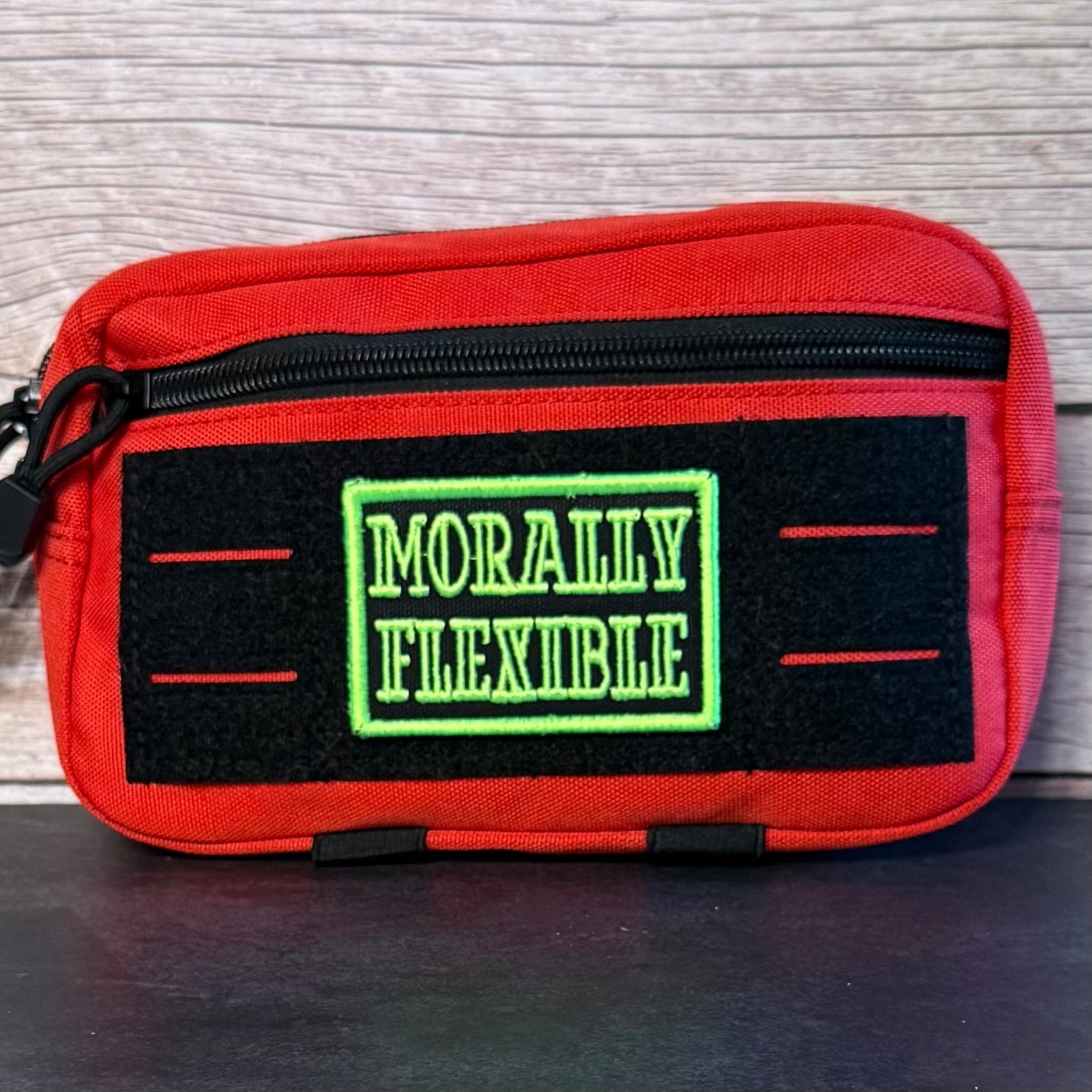 Morally Flexible Funny Morale Patch, 2x3" | Made in USA | VELCRO® Brand Hook Backing