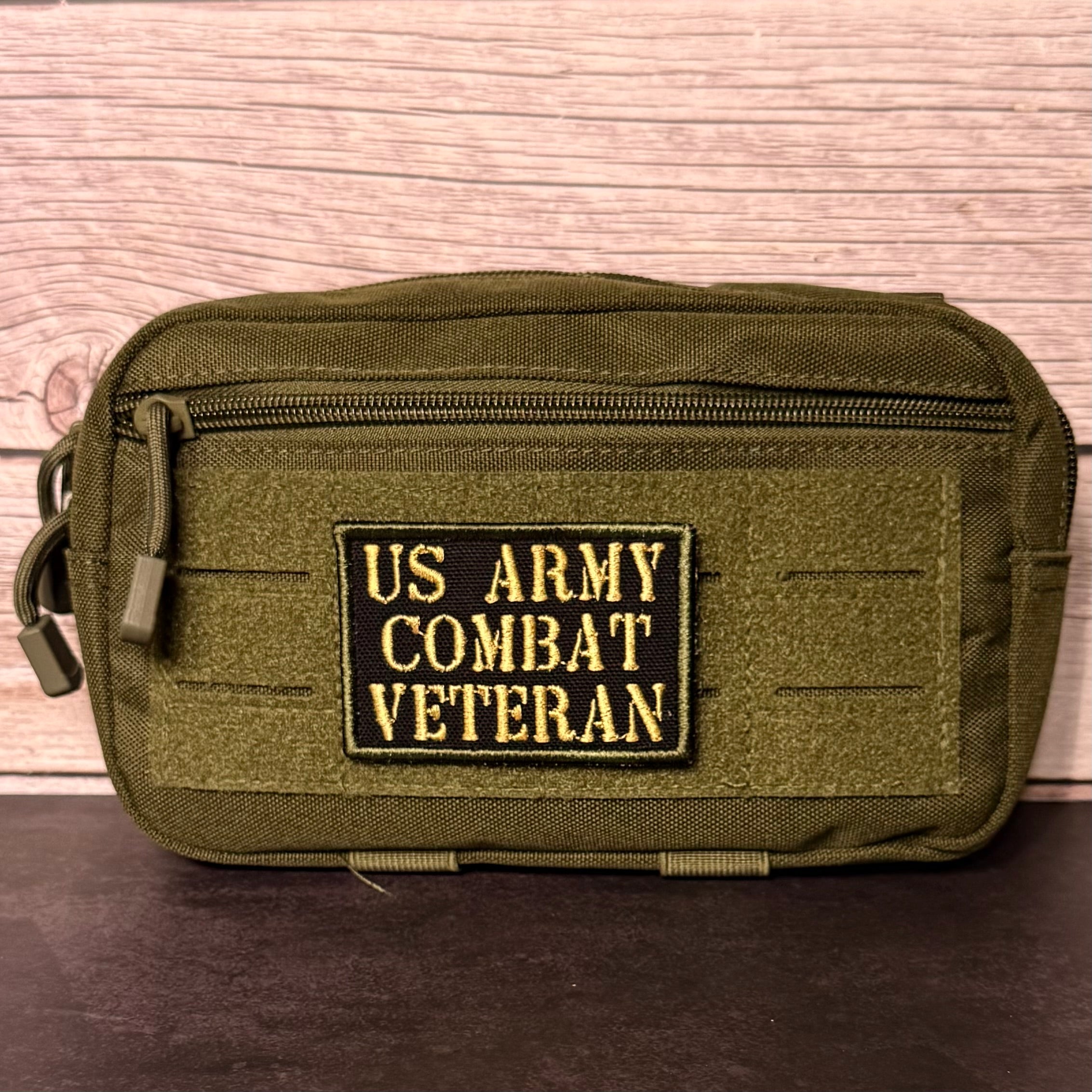 Army Combat Veteran Morale Patch, 2x3" | Made in USA | VELCRO® Brand Hook Backing
