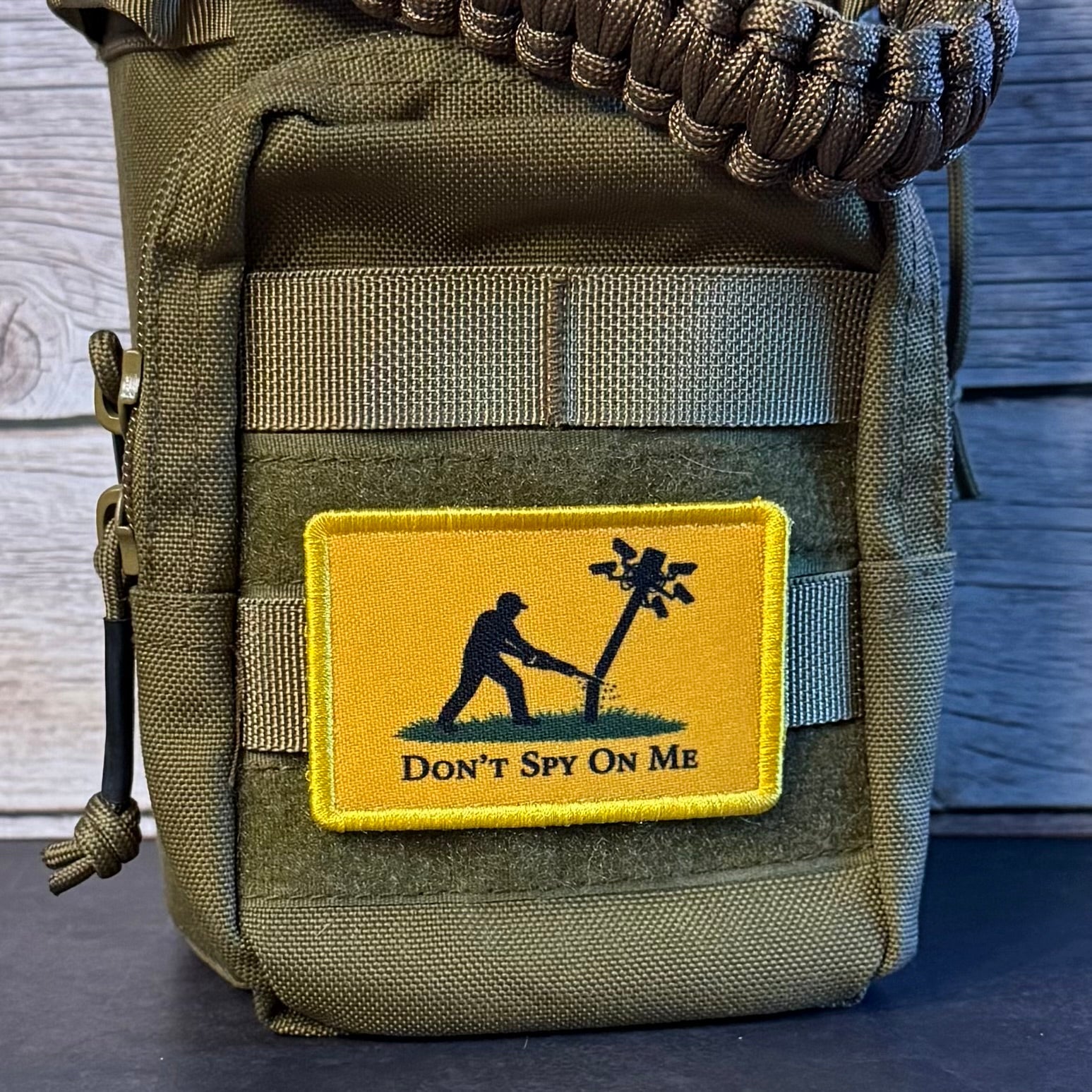 Don't Spy On Me, Anti-Flock Cameras Funny Morale Patch, 2x3" | Made in USA | VELCRO® Brand Hook Backing