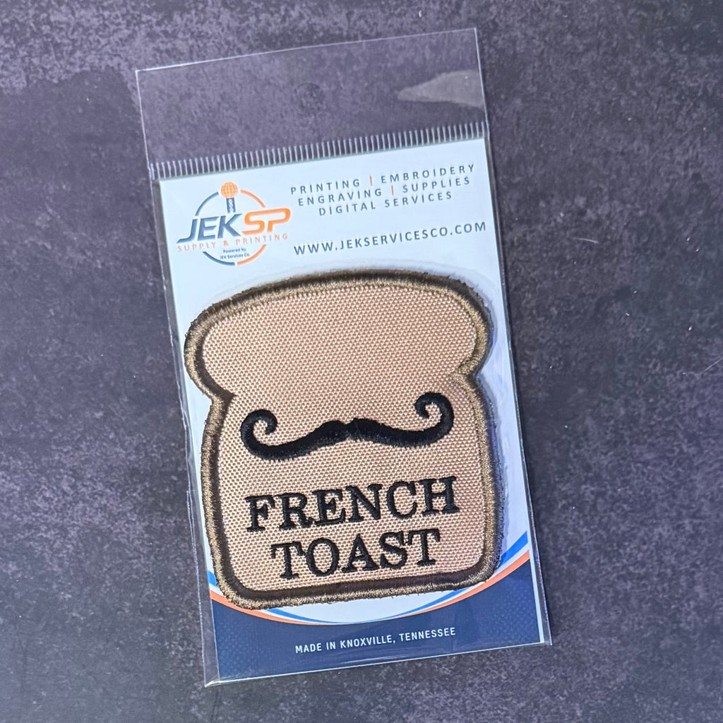 French Toast Funny Morale Patch 2.8"x3" Hook & Loop | Made in USA