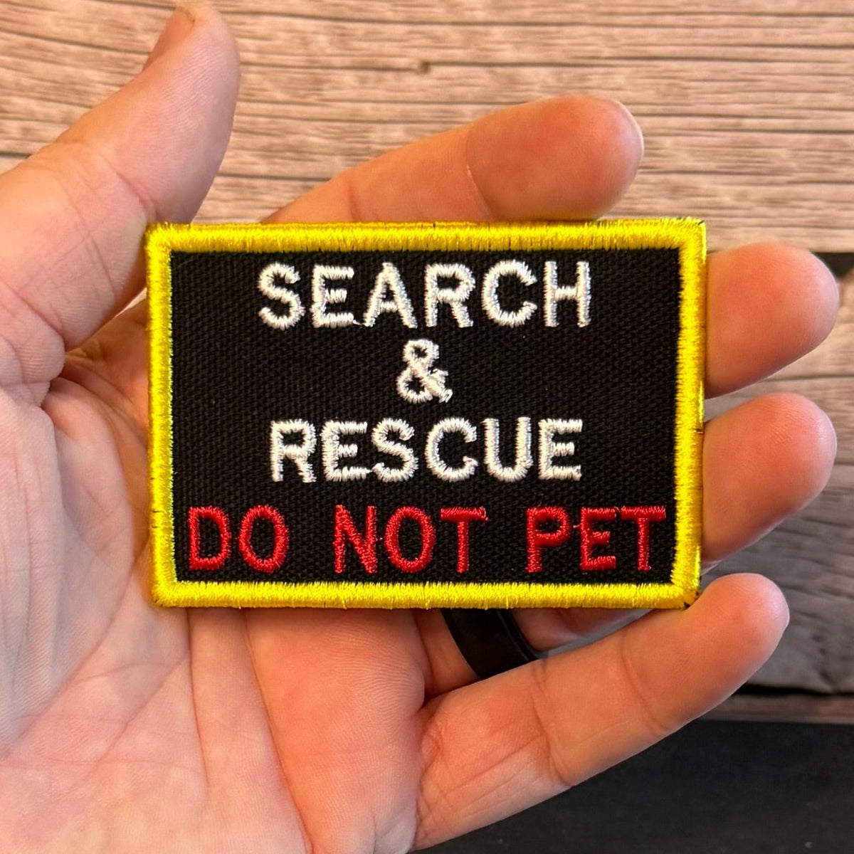 Search & Rescue Dog K9 Service Morale Patch | Made in USA | VELCRO® Brand Hook Backing
