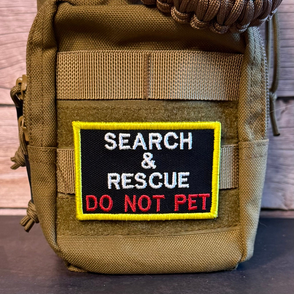 Search & Rescue Dog K9 Service Morale Patch | Made in USA | VELCRO® Brand Hook Backing