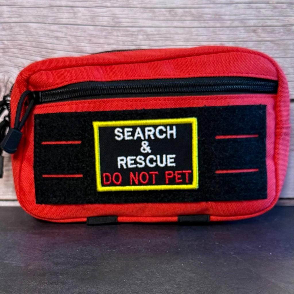 Search & Rescue Dog K9 Service Morale Patch | Made in USA | VELCRO® Brand Hook Backing