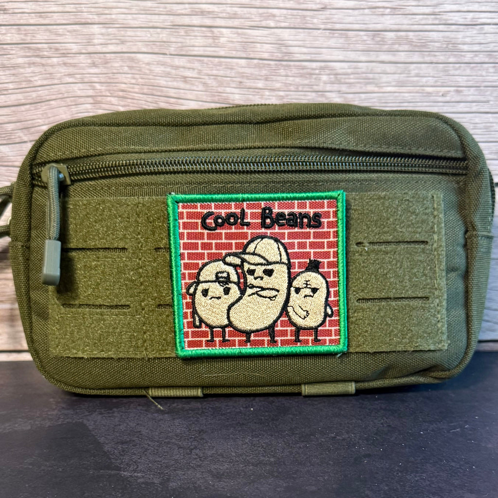 Cool Beans Funny Morale Patch | Made in USA | VELCRO® Brand Hook Backing
