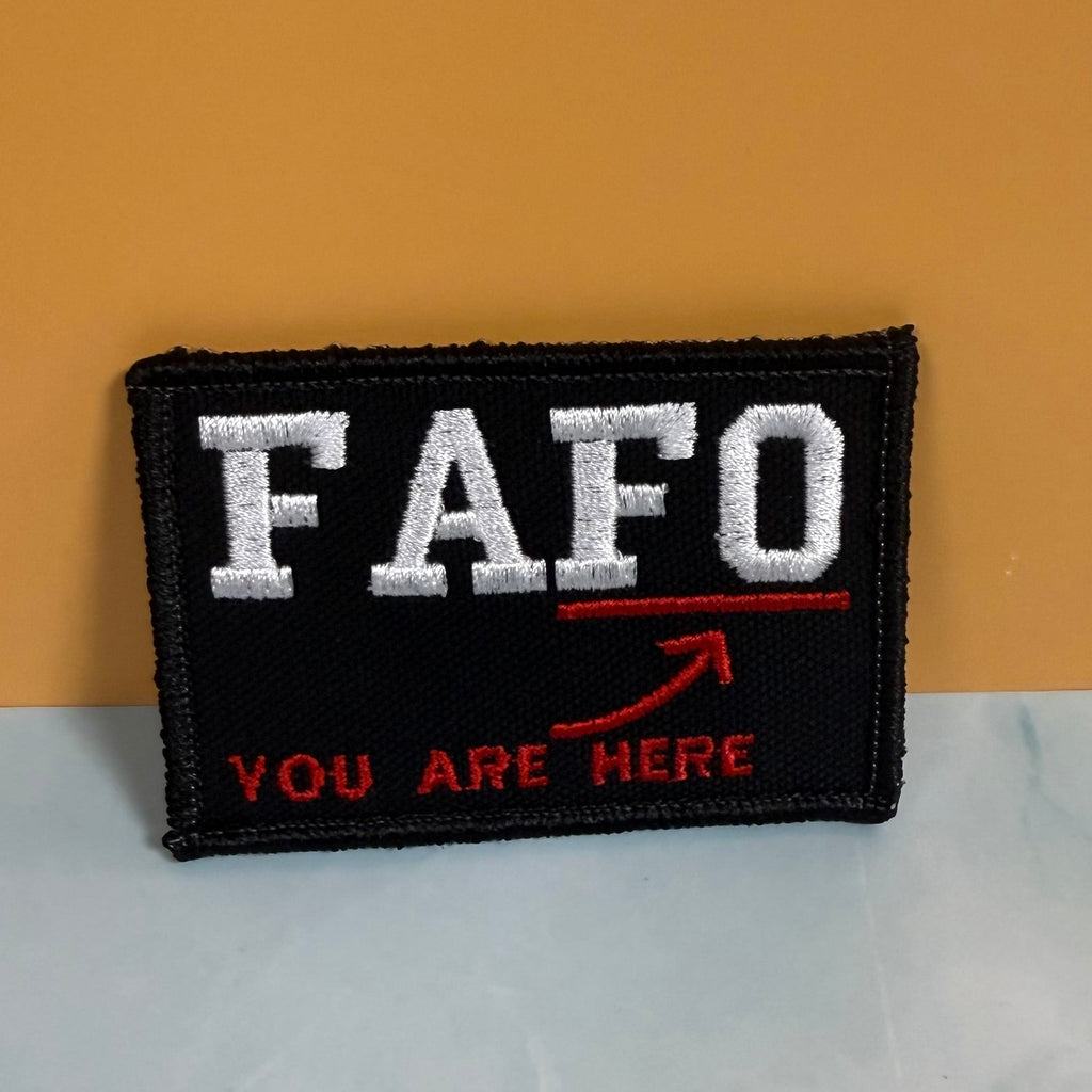 FAFO Funny Morale Patch, 2x3" | Made in USA | VELCRO® Brand Hook Backing