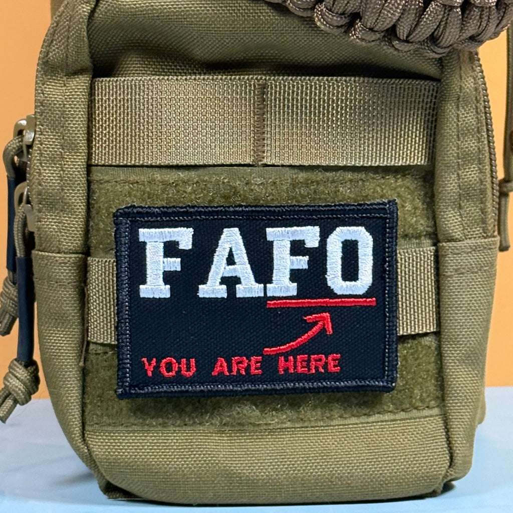 FAFO Funny Morale Patch, 2x3" | Made in USA | VELCRO® Brand Hook Backing