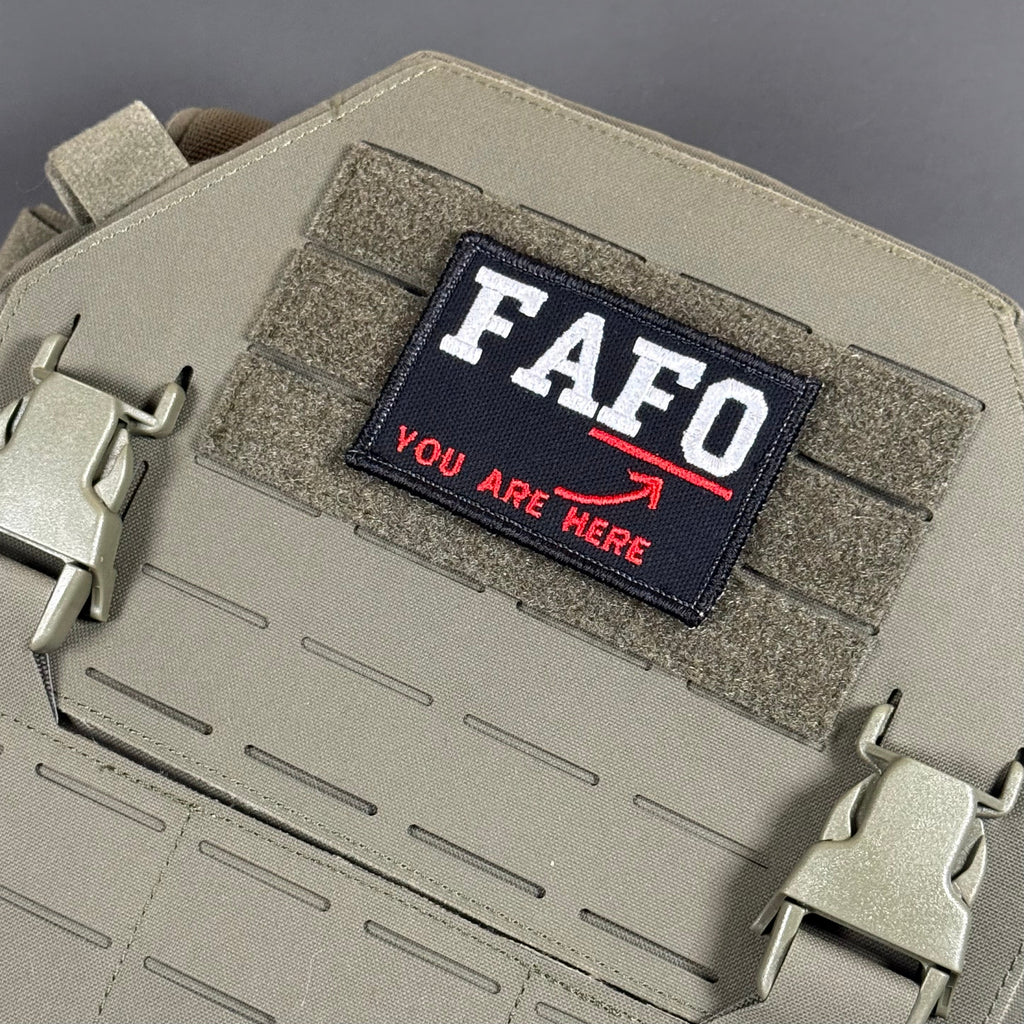 FAFO Funny Morale Patch, 2x3" | Made in USA | VELCRO® Brand Hook Backing