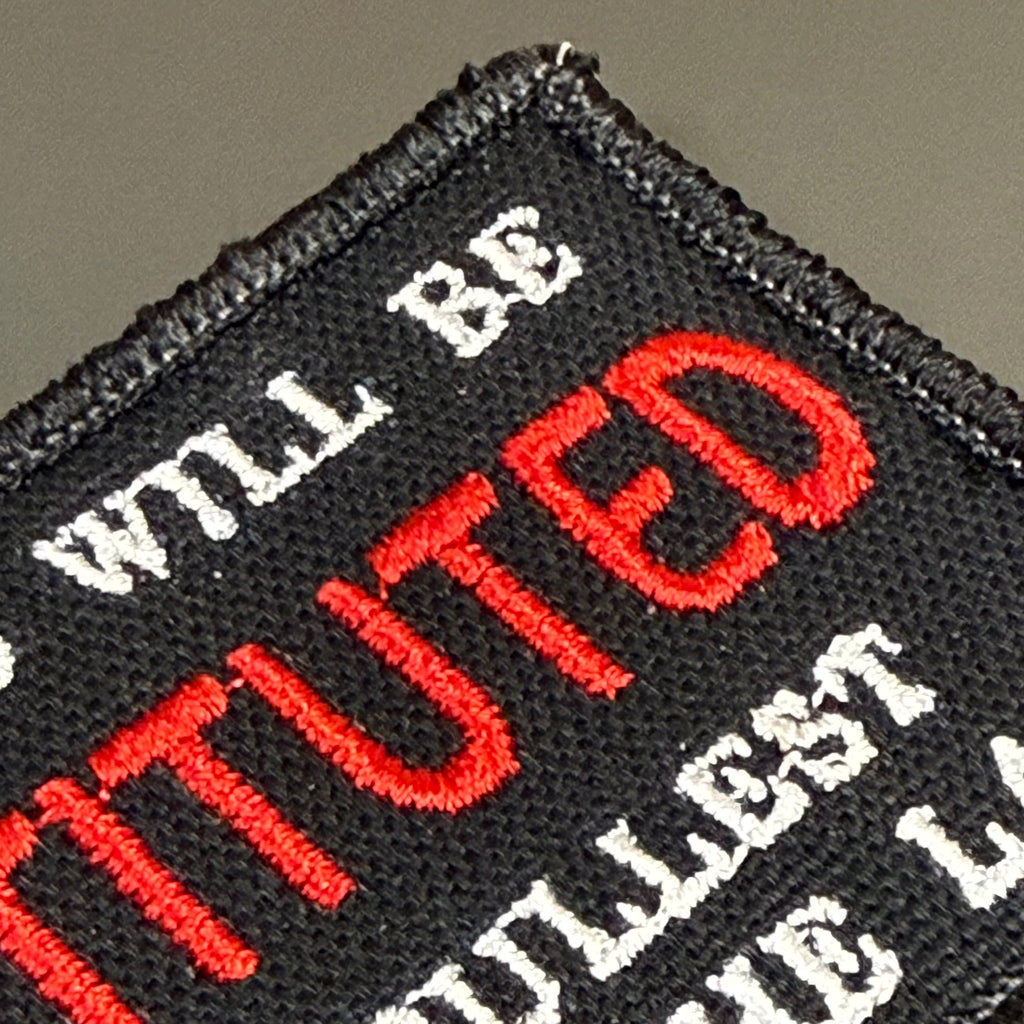 Violators Will Be Prostituted Funny Morale Patch, 2x3.5" | Made in USA | VELCRO® Brand Hook Backing