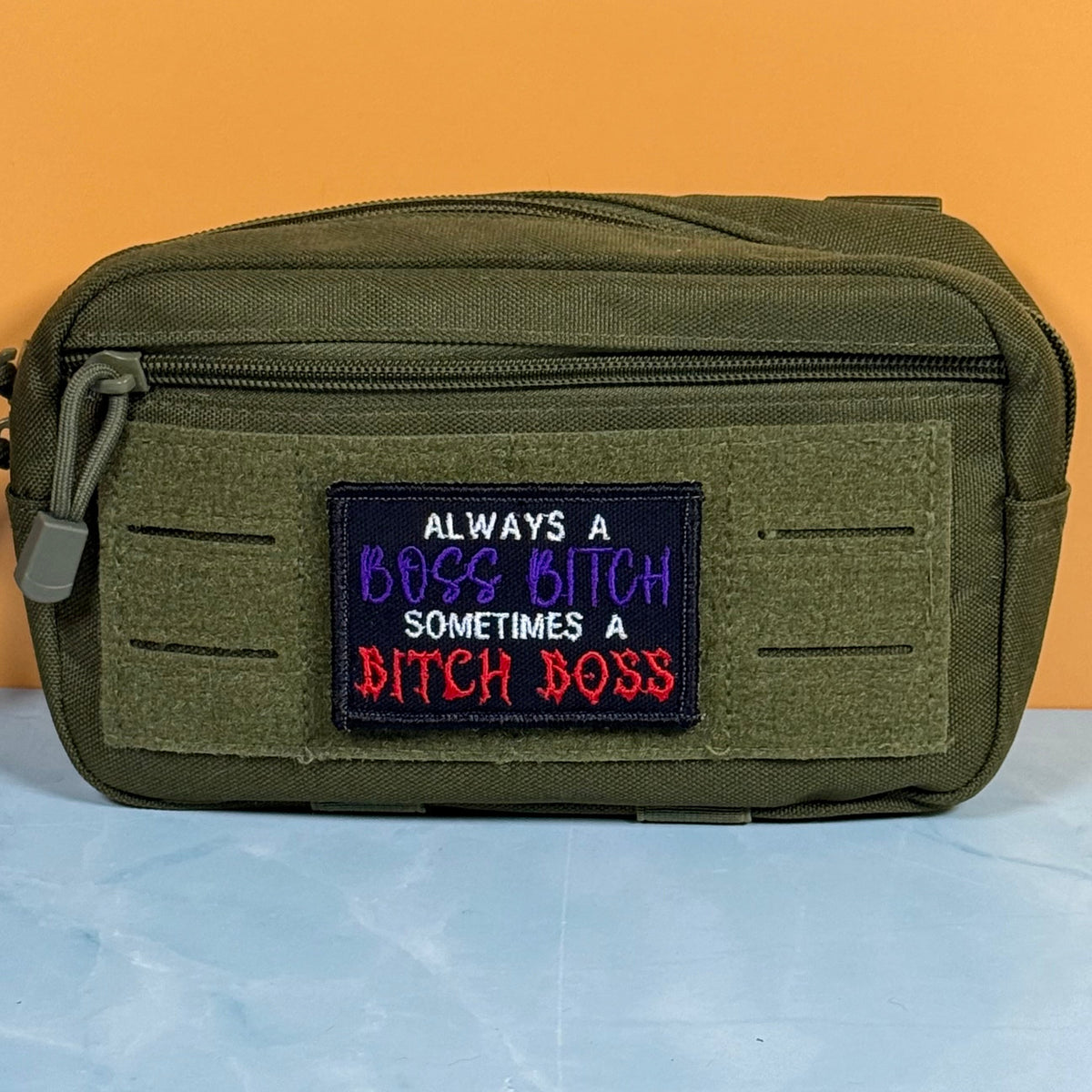 Boss B*tch, B*tch Boss Funny Morale Patch | Made in USA | VELCRO® Brand Hook Backing