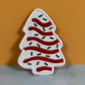 Christmas Tree Cake Funny Morale Patch | Made in USA | VELCRO® Brand Hook Backing